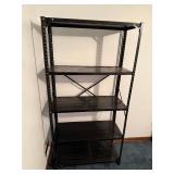 Industrial Black 5-Shelf Adjustable Metal Storage Rack 70 in H x 30 in W x 16 in D