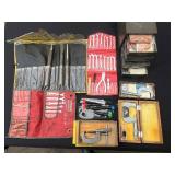 Snap-On Wrench Set, Brown & Sharpe Micrometers, Central Tool Co Caliper - Vintage Tools