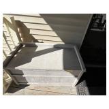 Suncast Outdoor Deck Box - Gray Resin Storage Chest, Large Capacity