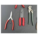 Assorted Pliers & Hand Tools - Locking Pliers, Needle-Nose, Diagonal Cutters, Wrenches