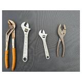 Assorted Pliers & Hand Tools - Locking Pliers, Needle-Nose, Diagonal Cutters, Wrenches