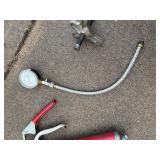 Grease Guns & Automotive Tools Set - Red/Black Guns, Gauge & Hose, Caulking Gun