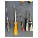 Assorted Screwdrivers - Mixed Flathead & Phillips, Used Workshop Tools