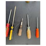 Assorted Screwdrivers - Mixed Flathead & Phillips, Used Workshop Tools