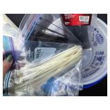 Ty-Rap Cable Ties 7in White 100-Count Bags - Bulk Pack - content quantities not verified