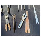Assorted Hardware Tools & Fasteners - Hand Tools, Blades, Pliers & More