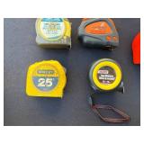 Assorted Tape Measures - Stanley PowerLock 16', 25', 12' & Ace