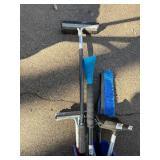 Cleaning Tools Kit - Floor Squeegee, Blue Broom, Brushes & Dustpan