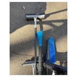 Cleaning Tools Kit - Floor Squeegee, Blue Broom, Brushes & Dustpan