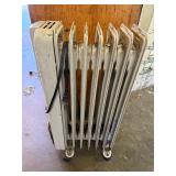 Oil-Filled Radiator Space Heater - Portable Electric Heater on Casters