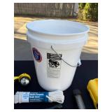 Yellow Spotlight Rescue Gear Set with Bucket, Rope & Carabiners