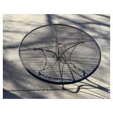 Patio Table - Round Metal Mesh with Umbrella Hole - 42 in Diameter