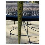 Patio Table - Round Metal Mesh with Umbrella Hole - 42 in Diameter