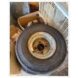 Assorted Hardware, Lumber, Tires & Electrical Parts - Workshop Salvage Collection