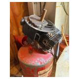 Gasoline Engine with Vertical Shaft on Propane Tank - Vintage Workshop Lot