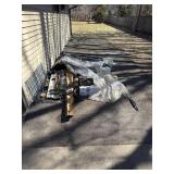 Assorted Metal Salvage: Pipes, Wire Mesh Panels & Shelving Frames