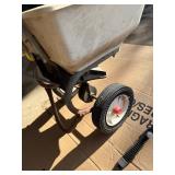 Red Devil broadcast spreader and a Hudson 2-gallon pump-less sprayer.