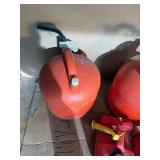 Lot of various gas cans