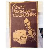 Never opened: vintage Oster "Snoflake" Ice Crusher, likely from the 1970s or 1980s BRAND NEW DEAD STOCK