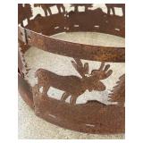 Decorative Iron Fire Pit Ring – Outdoor Yard & Patio Feature