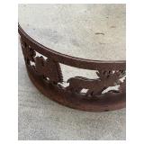 Decorative Iron Fire Pit Ring – Outdoor Yard & Patio Feature