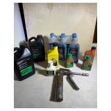 Grease gun and 2 and 4 cycle engine and outboard oils