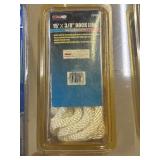 Various garage lot:  jumper cables , dock line , wall lamp , window winder ect