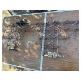 Curtis Jere Style Train Bridge Wall Sculpture – Mid-Century Modern Metal Art