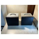 Two hard case storage boxes easy transport