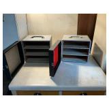 Two hard case storage boxes easy transport
