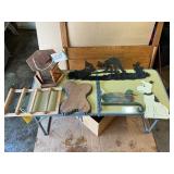 Various wall decorations and bird feeder