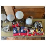 Mixed Lighting Lot – Motion Sensor Floodlights, Detector Kits & Globe Lamps (New + Used)