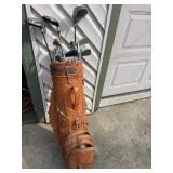 Golf clubs and bag