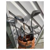 Golf clubs and bag