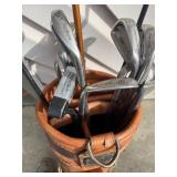 Golf clubs and bag