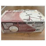 The Deluxe Hoist System" by Sports Solutions, model #40030