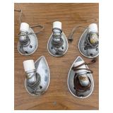 Vintage Swivelier Spotlight Fixtures (Set of 5) – Industrial MCM Display Lights – Made in USA