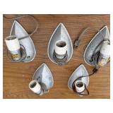 Vintage Swivelier Spotlight Fixtures (Set of 5) – Industrial MCM Display Lights – Made in USA