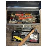 Tool Box w/ Mixed Hand Tools, Hardware, Sockets, Accessories & More – Large Lot