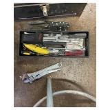 Tool Box w/ Mixed Hand Tools, Hardware, Sockets, Accessories & More – Large Lot