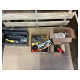 Tool Box w/ Mixed Hand Tools, Hardware, Sockets, Accessories & More – Large Lot