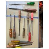 Lot of Large screw drivers.