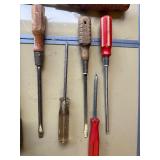 Lot of Large screw drivers.
