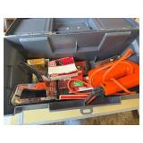 Tool box including stapler and Black and Decker Jig Saw