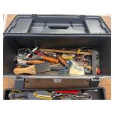 Popular Mechanics tool box and contents.