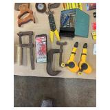 Large Mixed Tool Lot – Saws, Clamps, Drill Bits, Augers, Lanterns & More