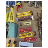 Large Mixed Tool Lot – Saws, Clamps, Drill Bits, Augers, Lanterns & More