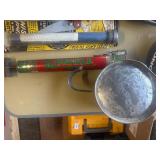 vintage Lowell handheld bug sprayer, bike helmets and more