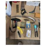 Huge Mixed Tool & Hardware Lot – Hand Tools, Fasteners, Buckets, Stapler & More – Shop Lot
