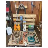Large Mixed Yard & Shop Lot – Sprinklers, Paddles, Saws, Tools, Hardware & More